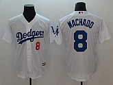 Dodgers 8 Manny Machado White Cool Base Stitched Baseball Jerseys,baseball caps,new era cap wholesale,wholesale hats